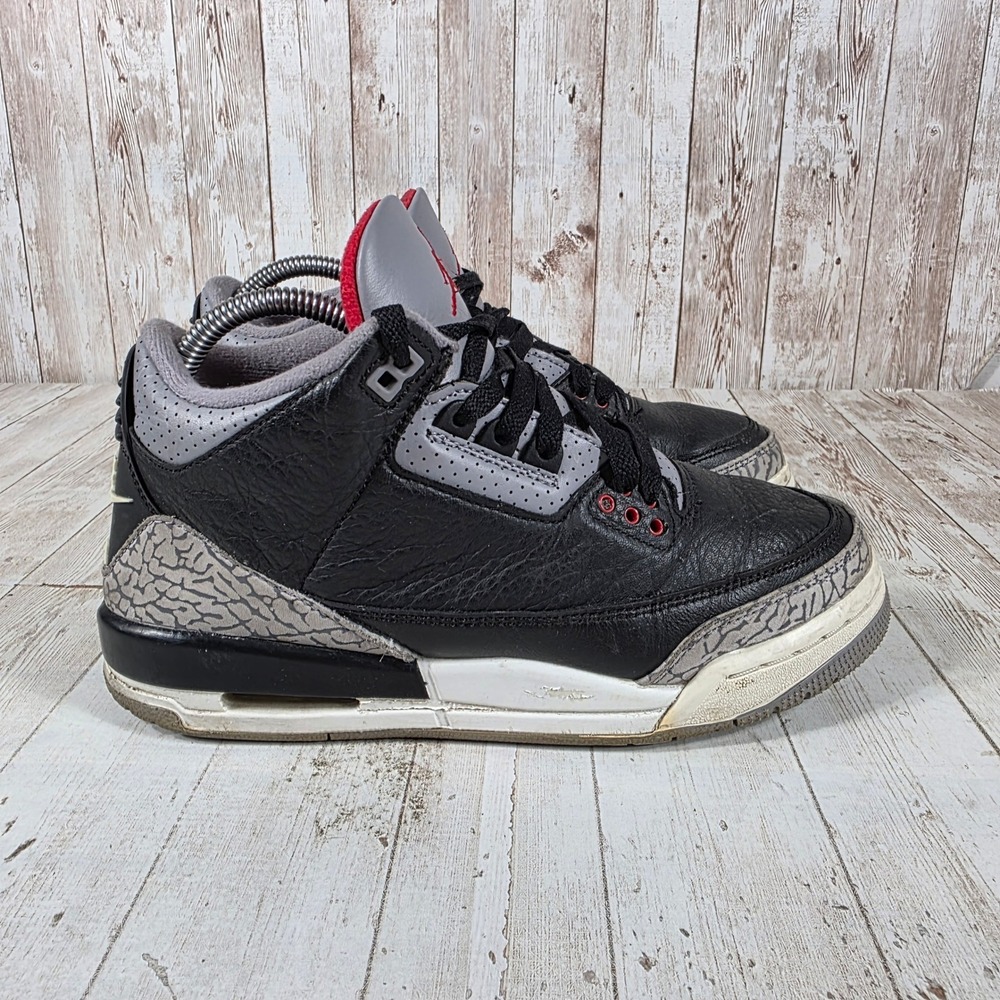 Jordan 3 Retro Black Cement 2024 Kids Youth Size 6Y DM0967-010 Black Red Grey